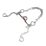 120mm Horse Mouth Snaffle with Chain Stainless Steel Horse Bit for Equestrian Training Equipment V1294-YM3111220273811-0421