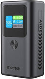 CHOETECH B701-GY 10000mAh PD30W USB-A USB-C x 2, 3-Port & TFT Display Power Bank V28-ELECHOB701GY