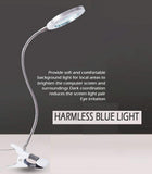 Lighting LED 8X Magnifying Lamp with Metal Clamp 360&deg Flexible Gooseneck and USB Plug Design for V178-91983