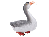 Goose Statue Figurine Resin Gray Goose Farm Animal Sculpture Desktop Ornament for Home Garden Patio V1294-YM0901-3111240273111