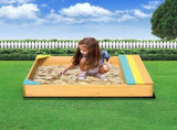 Wooden Kids Backyard Sandbox Children Outdoor Play Toy Sandpit V63-840471