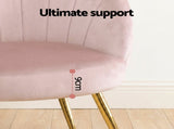 Artiss Armchair Velvet Pink Eloise UPHO-C-ARM-5107-PK
