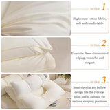 Cervical Neck Pillow for Sleeping - Double Layer Removable Bed Pillows, Don't Press Your Face, Pure V1107-115-10897-WHT