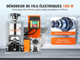 Automatic Stripping Machine, 0.06''-1.18'' Electric Motorized Cable Stripper, 180 W, 60 ft/min V952-BX180W11525MMAVETV3