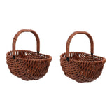 Woven Basket Planters PP Iron Multi-Functional Home 2Pcs V1366-AZ2-W-13622