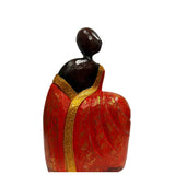 Tribal Lady Draped in Red Ornament 20x30cm V637-33811LDY