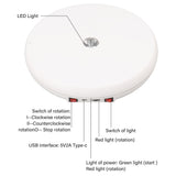 Electric Rotating Display Table LED Light 25cm Noiseless 20kg Load Capacity Turntable Display Stand V1294-YM0703-3115230016512