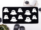 Halloween Bath Mat Spooky Ghosts Gothic Home Decor Black Rugs for Non Slip, Spooky Goth Gift Cute V1258-DP02-C-562