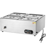 Commercial Electric Food Warmer Countertop Buffet 4*12 Qt Pan Bain Marie V952-BW4412QT1200W2SZRV3