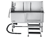 127 cm Dog Grooming Bath Tub Stainless Steel w Stairs Water Filter V952-BXGCWYG50CSL5T18XV0