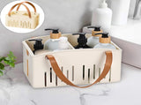 Cotton Woven Basket with PU Leather Handle, Clothes Toys Candy Gifts Cotton Rope Organizer, Living V1189-LWWAL-20260401-06304