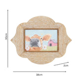 Cow W Daisies Framed Wall Art 38cm V637-91251COW