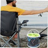 28cm Diameter Camping Sink Collapsible Fishing Bucket for Fish Foldable Bucket Collapsible Camping V1107-133-71521-GRN-28CM