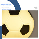 Soccer Remote Control LED Night Light Solid Wood Glass Small Table Lamp Remote Dimming Bedside V1294-YM0512-221121SU01-1