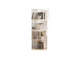 Rotating circular bookshelf with four layers- Cream White Multi-Layer Storage Rack, V888-ELOSUNG550