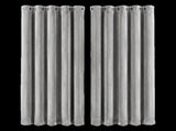 Marlow Blackout Curtains 2 Panels Velvet Room Darkening Eyelet Curtains Grey CD1024-DGY-240X230-AU