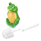 Frog Shape Toilet Brush Creative Bathroom Cleaning Brush with Holder Bowl Standing Toilet Brush Set V1294-YM0523-3117220058011