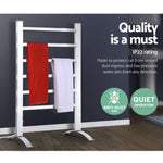 Devanti Electric Heated Towel Rail Rack 6 Bars Freestanding Clothes Dry Warmer TW-C-F-ALUM