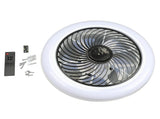 Ceiling Fan Light 6 Gear Wind Stepless Dimmable Quiet Modern Flush Mount Ceiling Fan with Light and V1294-YM0901-3113240112411