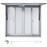 Concession Window, 91.4 x 91.4 cm Aluminum Alloy Food Truck Service Window with 4 Horizontal Sliding V952-SCFWCKYCB3636D0ENV0