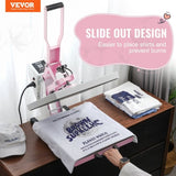 VEVOR Heat Press Machine 15x15 in Slide Out Heat Transfer Machine T-Shirts Pink V952-AYPBSTHJP15152NXKV3
