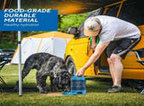 Portable Pet Water Bottle with Built-in Bowl Leak-Proof, Large Capacity 77oz for Camping, Hiking, V1341-ZY-BDSN4FC5-BLACK