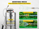 3.5Gal Stainless Steel Sprayer,l Set 20" Wand& Handle& 3FT Reinforced Hose, Hand Pump Sprayer V952-PWQBXG12L00000001V0
