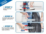 Olympic Barbell Bar 50cm Heavy Duty Dumbbell Handles Pair of Steel 100kg Weight Capacity with Spring V985-OLYMPICBARBELL