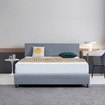 Linen Fabric King Bed Deluxe Headboard Bedhead - Berlin Blue V63-839671