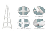 Artiss Bookshelf Corner Shelf 5 Tiers - CANE White FURNI-P-LAD-COR5T-WH