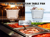 6 Pack 1/6 Size Hotel Pans 6 Inch Deep Anti Jam Steam Table Pans 0.8mm Stainless Steel Commercial V767-VVR-16FCCPBXG6JTSOEA6V0