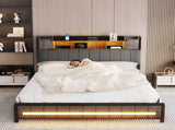 Levede Queen Bed Frame with Storage Headboard RGB LED BF1067-Q
