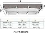 Porch Swing Canopy, Outdoor Swing Cover Replacement Canopy, Swing Canopy Cover Replacement 420D, Top V1259-DP01-A-3655