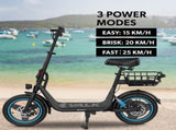 VALK Electric Scooter with Seat, 30km Range, AU Compliant, Disc brakes, 14" Tyres, for Adults, V219-TRNESCVAM6KA