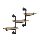 Industrial Pipe Shelving Pipe Shelves Wall Mounted Decor Floating Shelves Retro Rustic Shelf for Bar V324-WRACK-3LTPZ