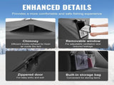 Portable Ice Shelter, 6-8 Person Pop-Up Ice Fishing Tent, 70 Square Feet Fishable Area, Ice Shanty V952-BDBHS141737003OIPV0