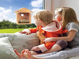 Birdhouse Bird Feeder Wooden Hanging Nest Box Outdoor Window Cage with Suction Cups V1294-YM0718-10126708