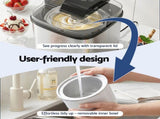 Devanti Ice Cream Maker Machine 2L Homemade Gelato Sorbet Frozen Drinks Sliver ICM-A-SFS02-BK