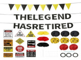 Retirement Party Decorations with Humorous Slogans, Enduring Thick Paper, Retired Banner Hanging V1369-AZ3-W-12105