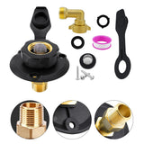 Rv City Water Inlet With Check Valve 3/4 Nh Female To 1/2 Npt Male With Dust New V1189-LWWAL-20260327-04316