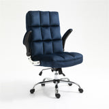 Velvet Home Ergonomic Swivel Adjustable Tilt Angle and Flip-up Arms Office Chair V226-SW1601BL
