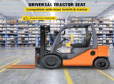 Universal Lawn Tractor Seat Replacement, Compact High Back Mower Seat, Black Vinyl Forklift Seat, V952-MZYHS2QISSGOKYL39V0