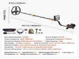 Metal Detector for Adults, 254 mm, Professional High Accuracy Gold Detector, IP68 Waterproof Search V952-DPJSTCQJB10ID7GHN001V9