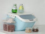 Graintorage Box Waterproof Clamshell Multipurpose Plastic Ricetorage Containers for Kitchen Blue V1294-YM0716-3117220091113