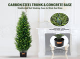 2 Pack 5' Artificial Cedar Topiary Tree Faux Plant UV Decor In/Outdoor V952-XSRGXJS60YCAVOMHCV0