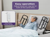 Equipmed Electric Adjustable Bed, Backrest and Leg Adjustment German-Engineered Power Lifting with V219-HBRELEEQBD5A