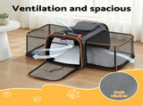 i.Pet Pet Carrier Bag Foldable Expandable Dog Cat Travel Cage Portable Car Kennel PET-CARRIER-ET48X30-OR