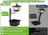 2-in-1 Solar Planter Light Outdoor - Metal Lamp Post & Wall Sconce with Planter Box - IP65 V888-ELOSUNG44744