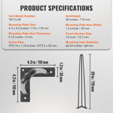 Hairpin Table Legs 0.7M, Set of 4 Desk Legs 408.2KG Load Capacity, Hairpin Desk Legs 3 Rods for Desk V952-TZ3YGZTHSTGS942SZV0