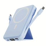Portable Power Bank Digital Display Power Bank Built-In Cable Power Bank Power - White - Size 01 V1403-876-81900-WHT-01